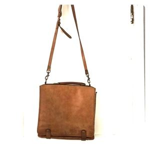 Real leather messenger bag